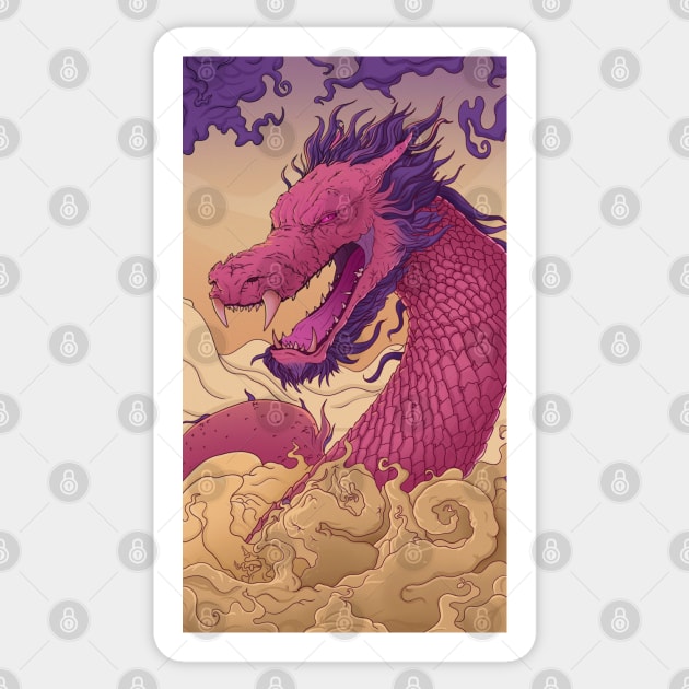 Asian Dragon Sticker by artub